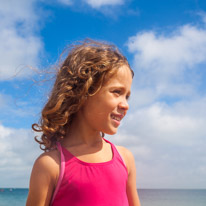 Swanage - 31 August 2016 / Alana on the beach of Swanage