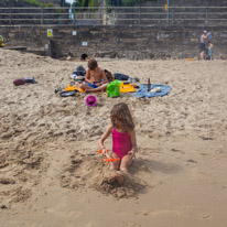 Swanage - 31 August 2016 / Alana on the beach of Swanage