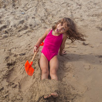 Swanage - 31 August 2016 / Alana on the beach of Swanage