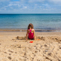 Swanage - 31 August 2016 / Alana on the beach of Swanage