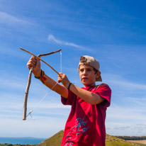 Lulworth Cove - 01 September 2016 / Oscar and his home made Bow