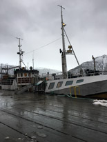 Tromsoe - 28 January 2017 / A boat in Tromso marina