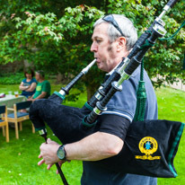 Hills head - 06 May 2017 / At the end of the 10 miles walk, we were welcomed by some pipers...