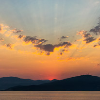 Crossing from Corfu to Ougemitsa - 20 August 2017 / Sunrise over the sea at 6am