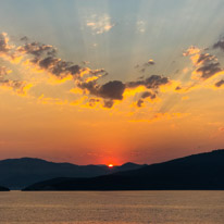 Crossing from Corfu to Ougemitsa - 20 August 2017 / Sunrise over the sea at 6am