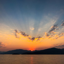 Crossing from Corfu to Ougemitsa - 20 August 2017 / Sunrise over the sea at 6am