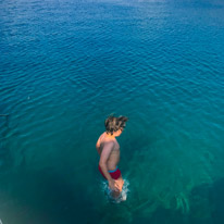 Kalamos - 23 August 2017 / Oscar jumping from the boat...