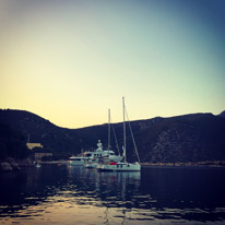 Kalamos - 23 August 2017 / our boat from the beach