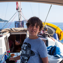 Lefkada - 23 August 2017 / Oscar on the boat