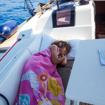 Lefkada - 23 August 2017 / Alana having a nap