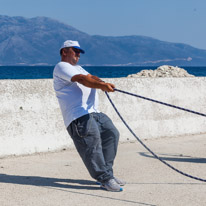 Kalamos - 24 August 2017 / This guy was amazing. He is the owner of one of the restaurant on the seafront