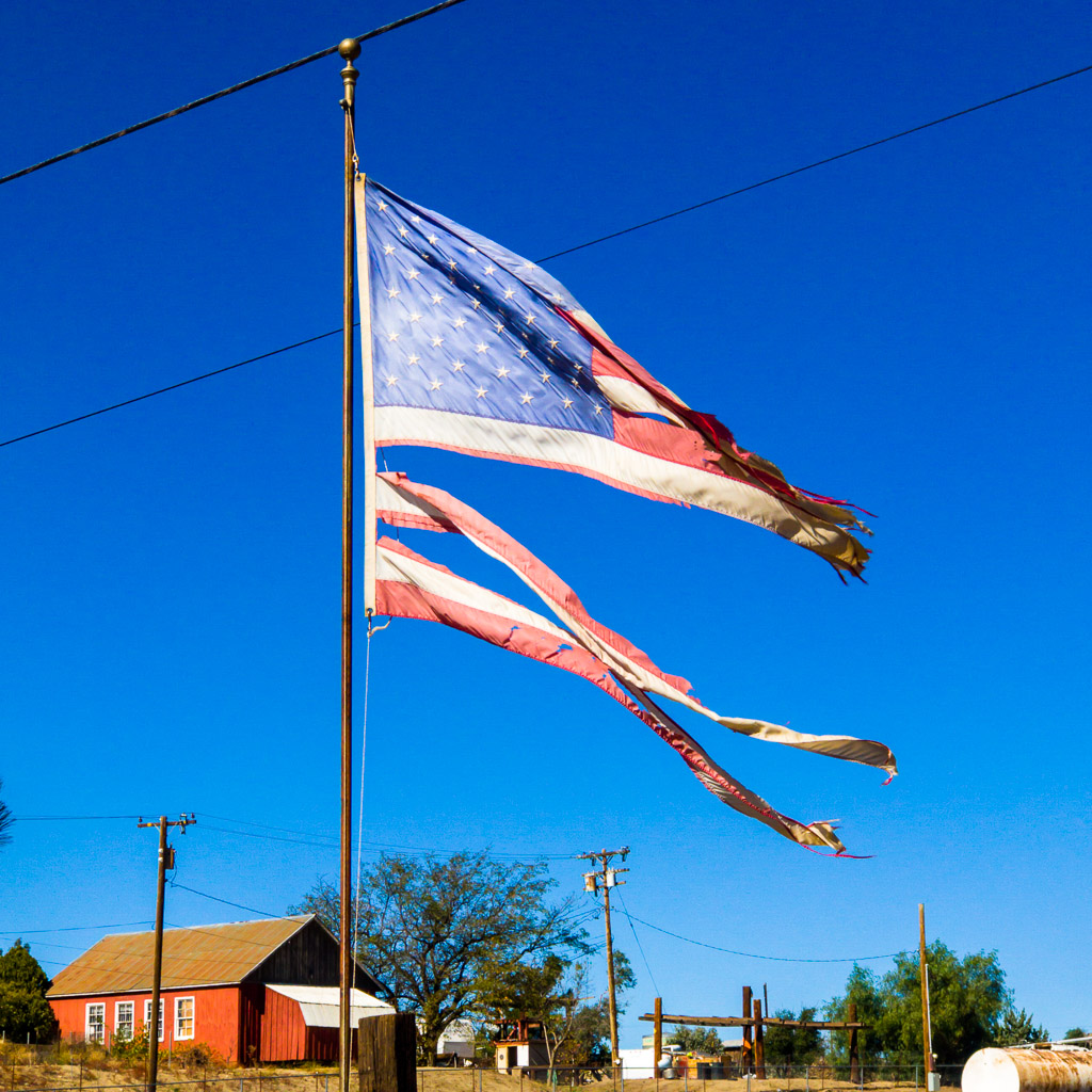 Anza in California. Interesting flag